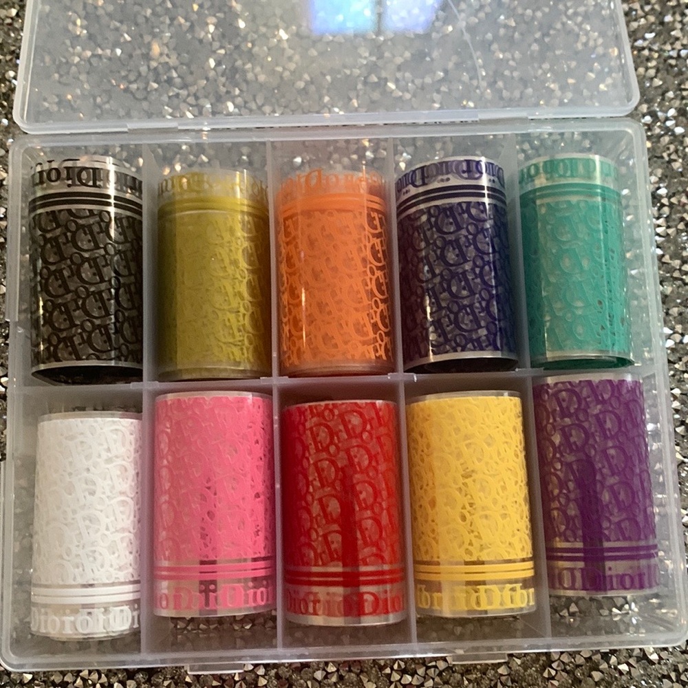 10 rolls (4*100cm) colorful nail art transfer foils